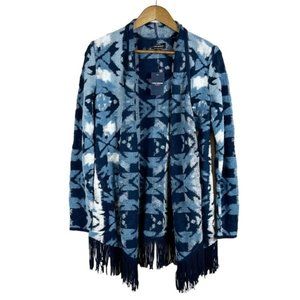 Lucky Brand Open Front Fringed Cardigan